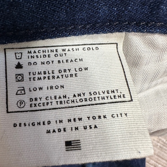 AYR Women's Size 29x28" The Aloe Orchids/Dark Wash Straight Leg Frayed Hem Jeans - Picture 13 of 14